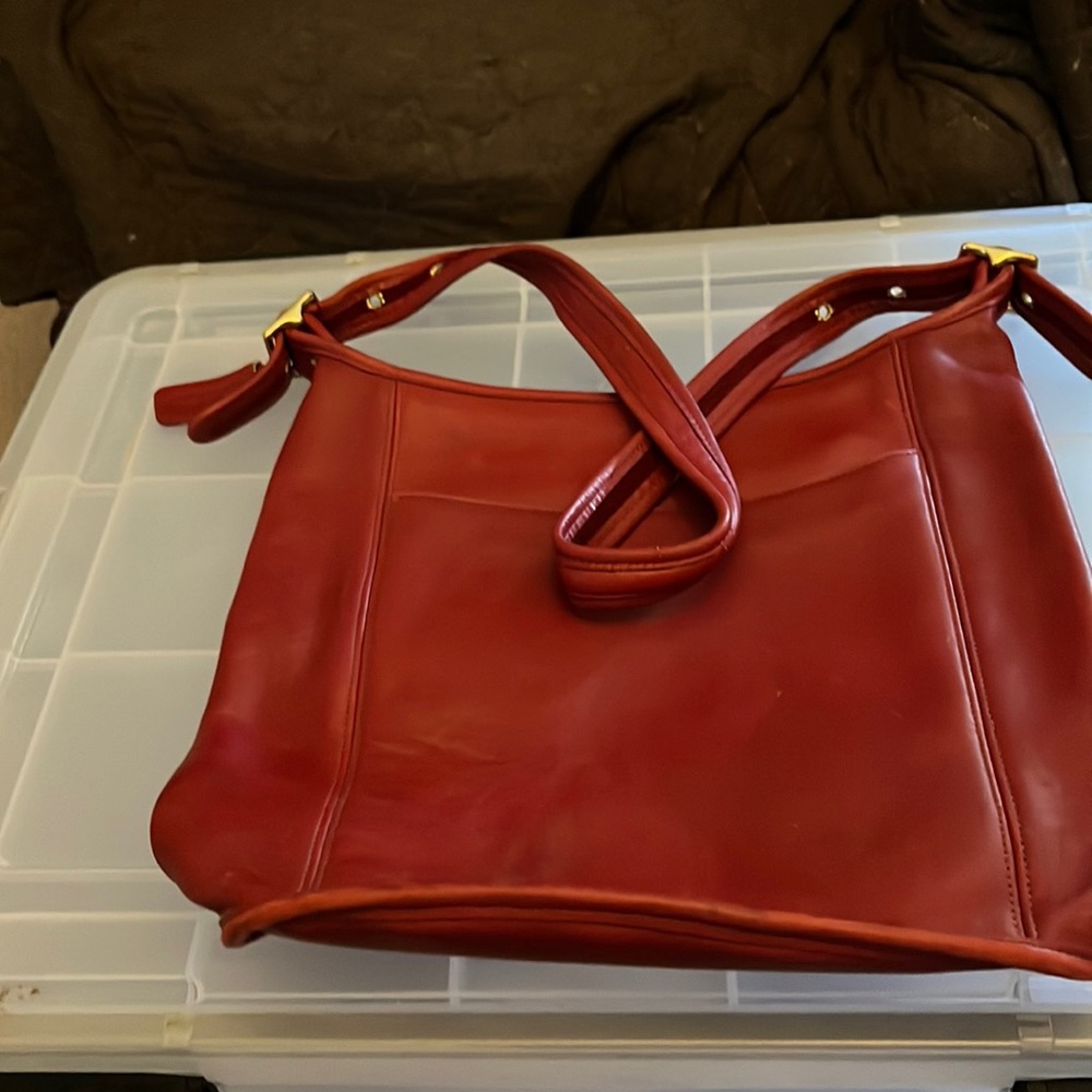 Coach Red Leather Bag